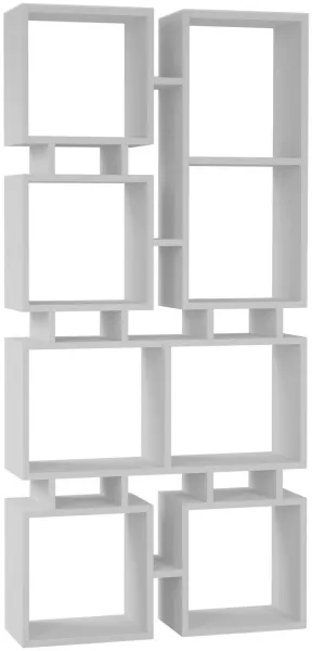 FUNZI LIVING Rail No.1 estantería, con 8 compartimentos - melamina blanca