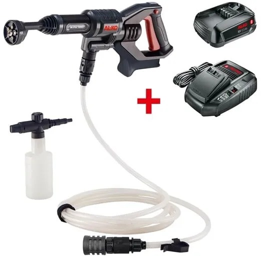 AL-KO Limpiador de alta presión a batería PW 1850 18 V incl. batería y cargador