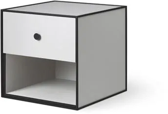 Audo Frame 35 con 1 cajón 35X35X35 gris claro