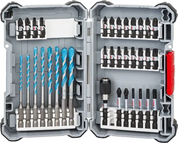 Juego de Bosch con puntas para destornilladores de impacto Impact Control, 35 piezas.