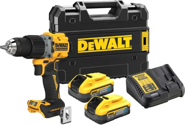 DeWalt 18V XR taladro percutor sin escobillas - 2 x baterías Powerstack 5Ah