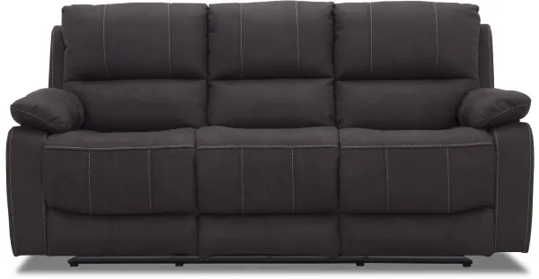 HAGA Texas sofá reclinable de 3 plazas - tela gris