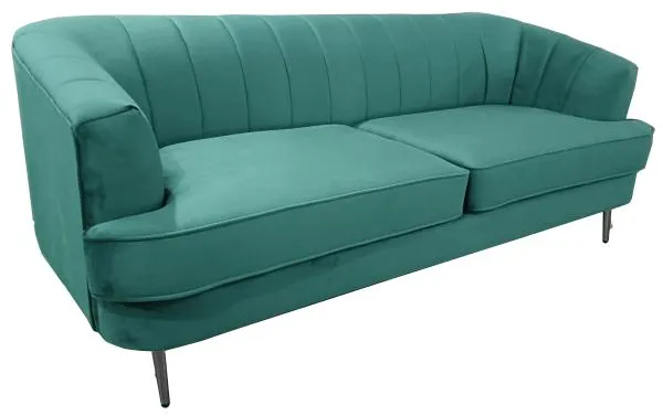Homeville Andria 3 personas terciopelo verde 200x89x79cm
